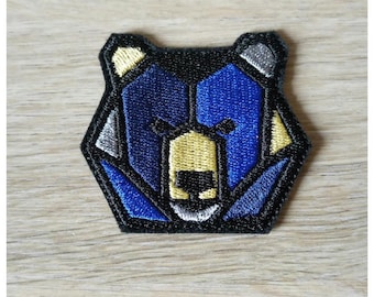 Origami Bear Head Iron-on Patch