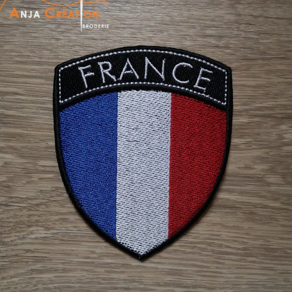 écusson patch Blason drapeau France 10 cm X 8cm