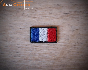 Écusson Patch à coudre ou à coller Drapeau Français 2 cm de large