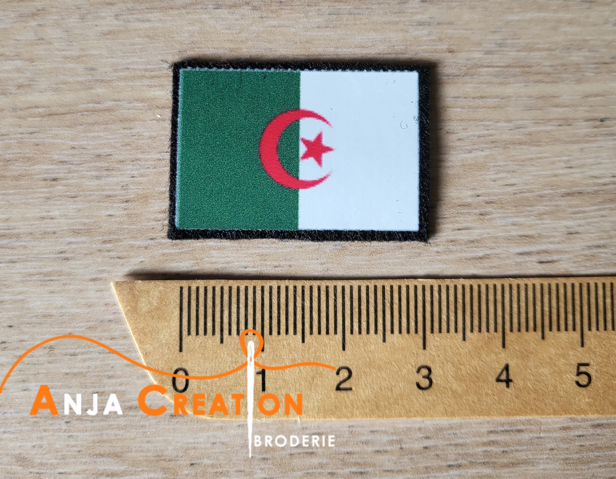 Akachafactory Patch écusson brodé Drapeau algerie algerien