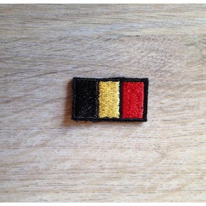 Mini iron-on badge Patch to sew or stick Belgian Flag Belgium 3 cm