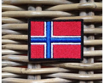 Iron-on badge, Norwegian flag patch 5cm