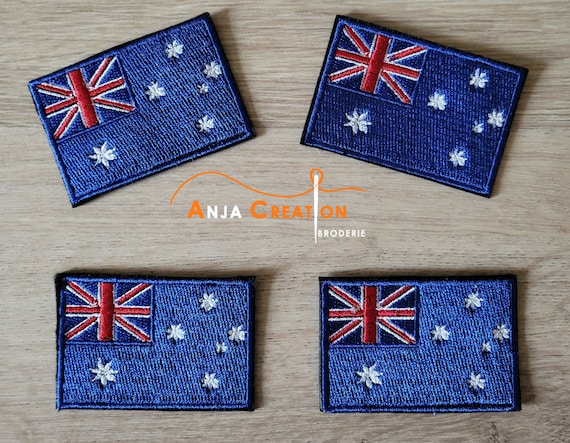 Toppa Termoadesiva Bandiera Australia 6,5x7,5cm - Patch Ricamata Da Cucire O Stirare - Catch The Patch - 3