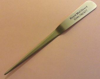 Stainless steel letter opener, satin finished