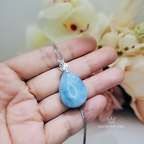 Large Blue Butterfly with Teardrop Necklace Large Blue Butterfly with Teardrop Necklace