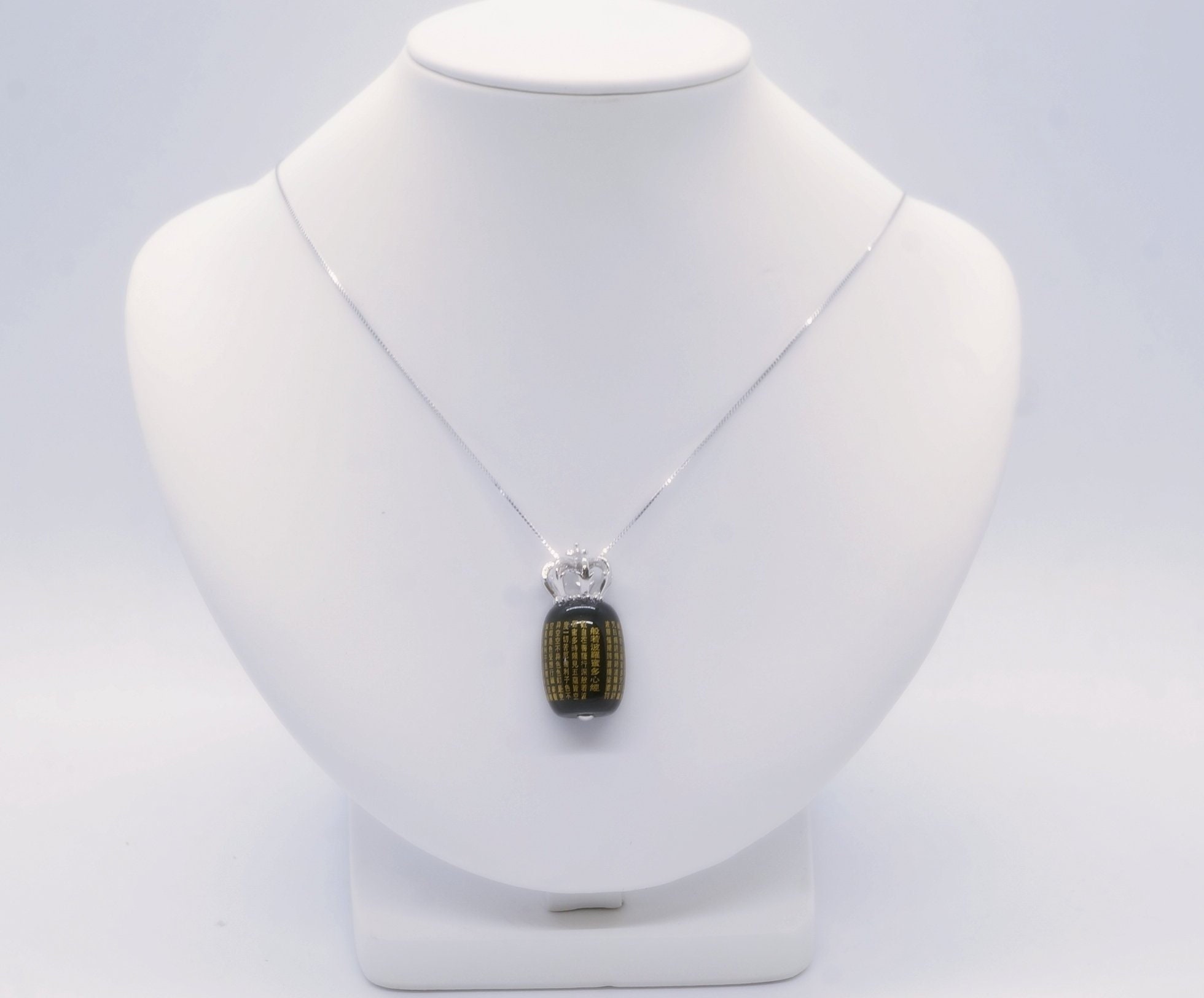 Natural Black Onyx Pendant for Necklace - Full Sterling Natural Black Onyx Pendant for Necklace - Full Sterling