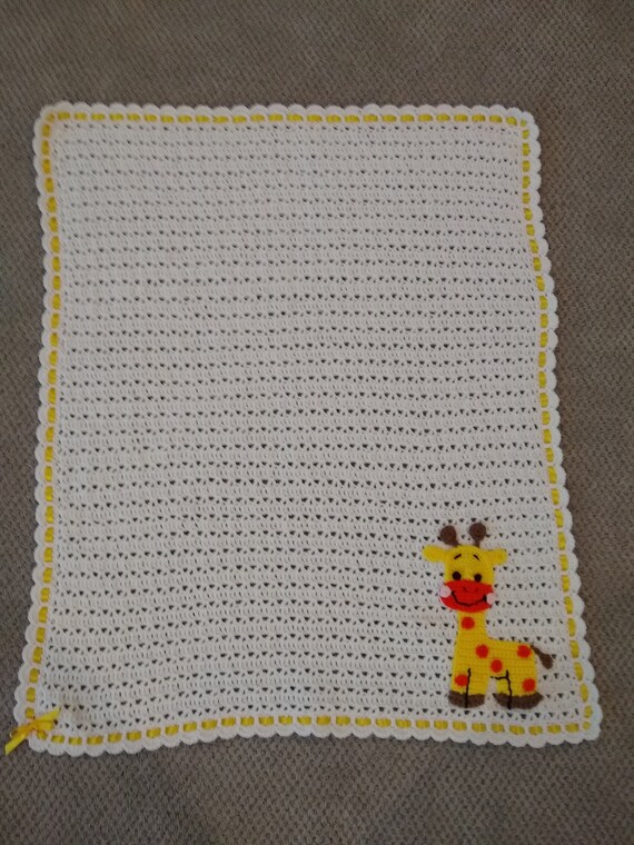 Gender Neutral Baby with Giraffe Baby Blanket Yellow Baby Etsy