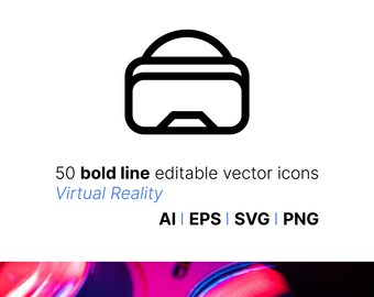 50 virtual reality icons