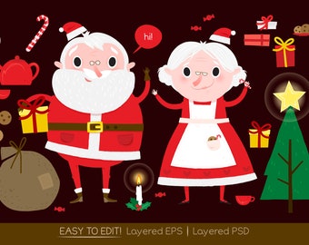 Santa Claus and Christmas drawings
