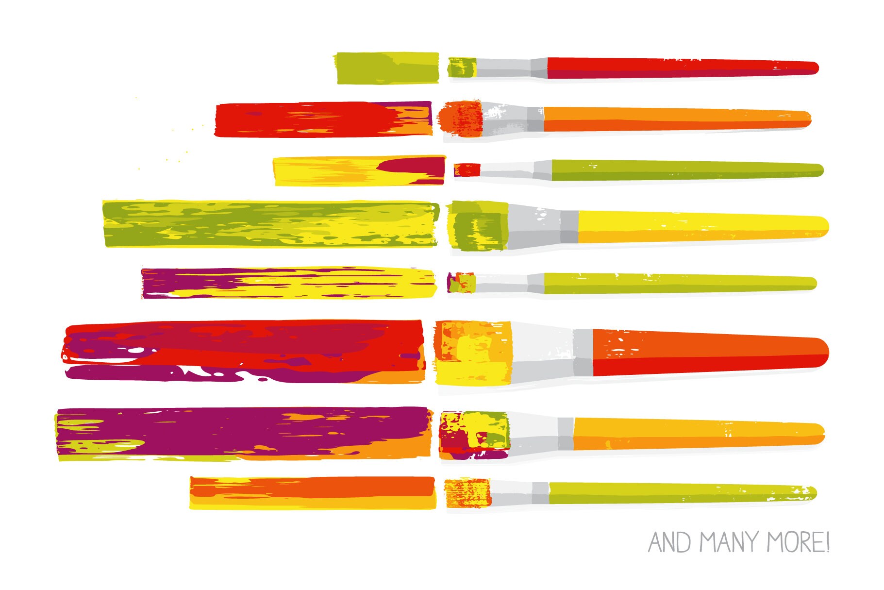 AI Square Head Flat Paint Brushes Etsy UK