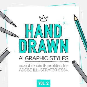 AI CS5+ hand drawn styles & brushes vol.2