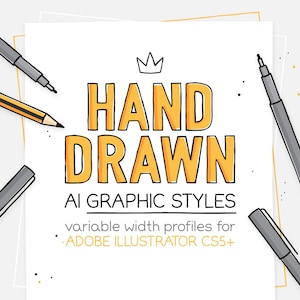 Pędzle i style rysowane ręcznie dla programu Adobe Illustrator