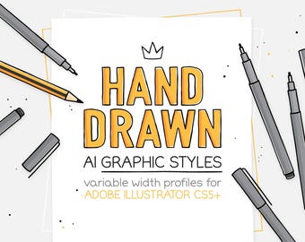 AI CS5+ hand drawn styles & brushes