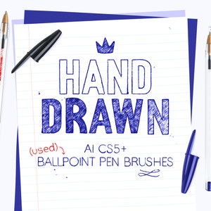 AI used ballpoint pen brushes