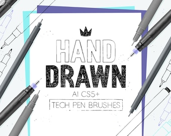 AI CS5+ technical pen brushes