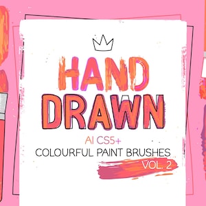 AI CS5+ colourful paint brushes vol. 2