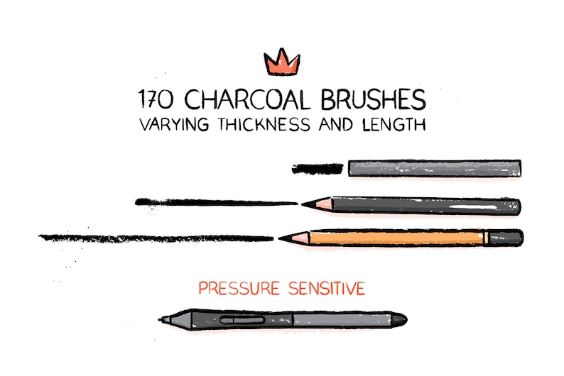 AI charcoal brushes