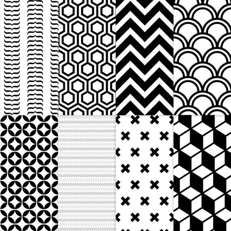 Max 68% OFF Black and white Deluxe geometric pattern backgrounds seamless