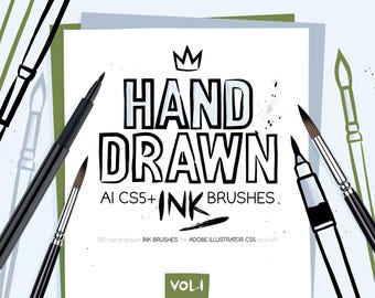 AI CS5+ round ink brushes and splatters