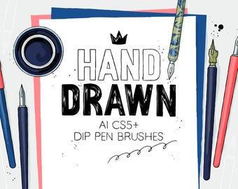 AI CS5+ dip pen brushes