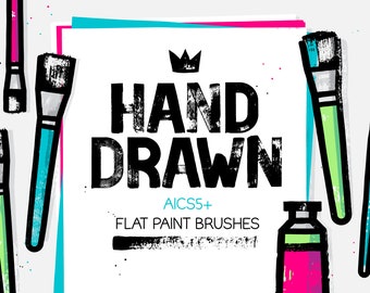 AI square head flat paint brushes