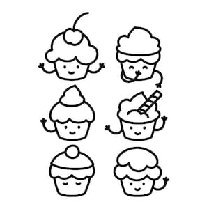 Cupcakes for coloring