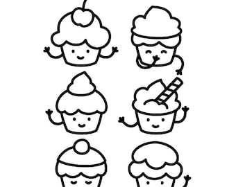 Cupcakes for coloring
