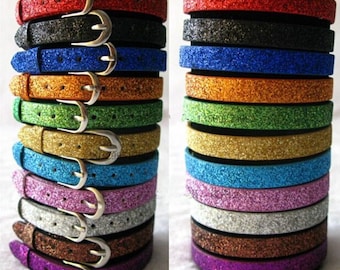 Wholesale 50pcs Adjustable Glitter Strap Blank Faux Leather Bracelet Strap Wristbands,Fit 8mm Slide Charm,DIY Bracelet Accessory