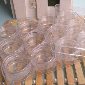 Wholesale  5 Sets(12pcs one set )Transparent Cover Bottles Box,Packing Box,Cream Box,Nail Box,Eye Shadow Box, Empty Bottles of Lenses Box