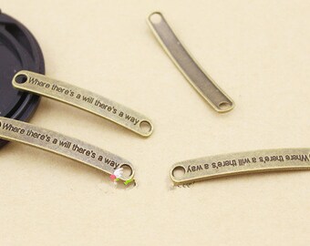 Wholesale 100pcs Antique Silver tone/Antique Bronze Connector Pendant Charm/Finding, Bracelet Charm