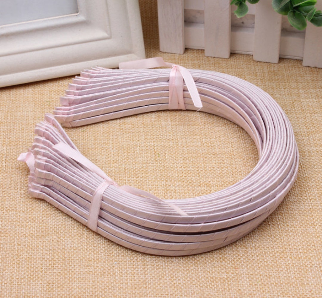 Pink Ribbon Metal 15pcs 5mm Light Pink Satin Ribbon Covered Wrapped Metal(steel ...