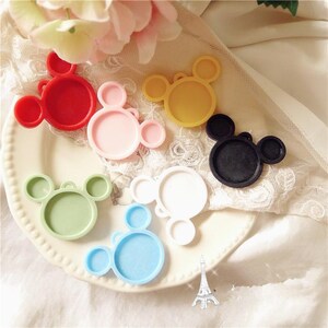 Venta por mayor 50pcs cabujón de flatback ajuste mezclado colores victoriano resina Mickey marco cameo 25mm