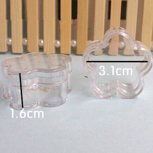 Wholesale 50pcs Transparent The Plum Blossom Quincunx Packing Box,Eye Shadow Box,Cream Box,Manicure Special Box,Jewelry Box,Storage Box