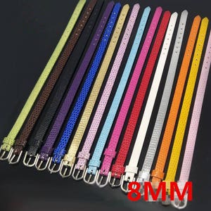 Groothandel 50 stks Verstelbare Snake Strap Blank Kunstleer Armband Strap Polsbandjes, Fit 8mm Slide Charm, DIY Armband Accessoire