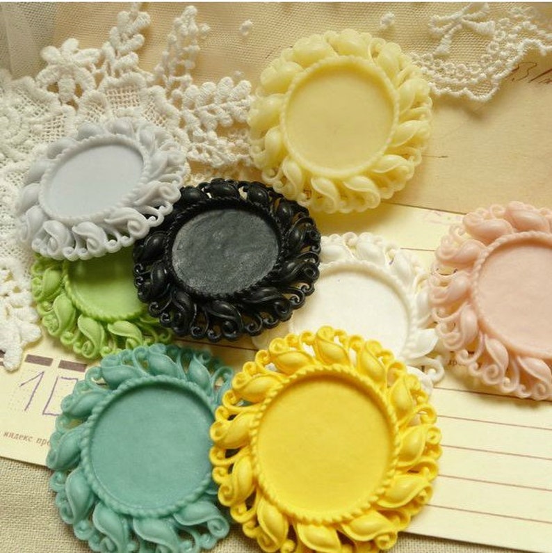 Wholesale 50pcs High Quality Vintage Resin Flower Accessories Etsy