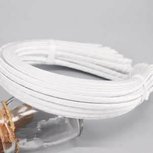 15pcs 5mm White Satin Ribbon Covered Wrapped Metal(Steel) Headbands