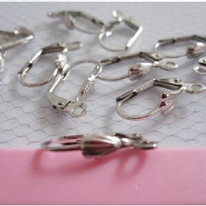 Wholesale 100pcs Silver tone /Antque Bronze  Leverback Earwires  French Earring Hook Charm Findings