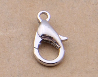 Wholesale-100pcs 16mm Antique Silver tone/ Antique Bronze Lobster Clasp Connector Pendant Charm/Finding, DIY Accessory Jewellry Making