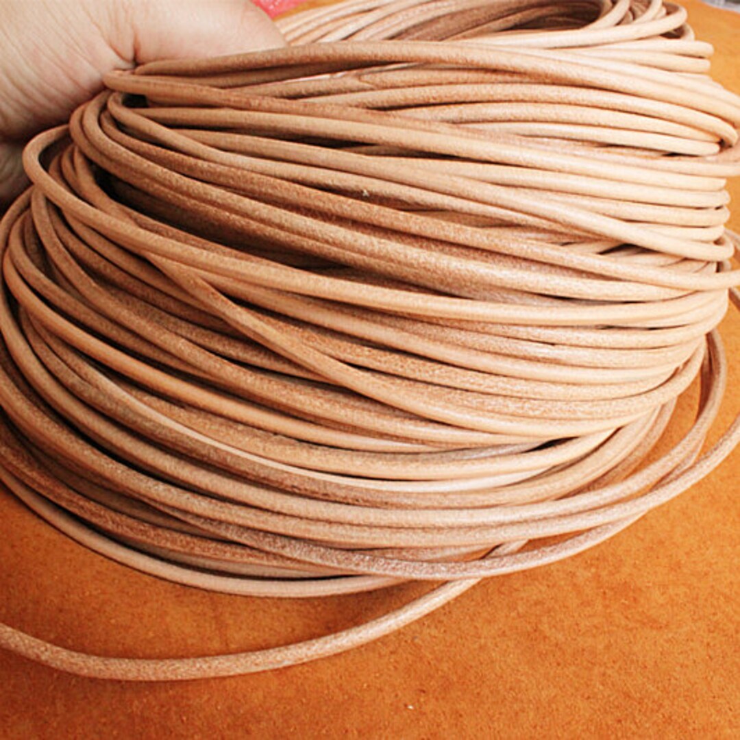 String Rope Jewelry 10yds 2mm Natural Color Genuine Leather Cords String Rope,jewelry ...