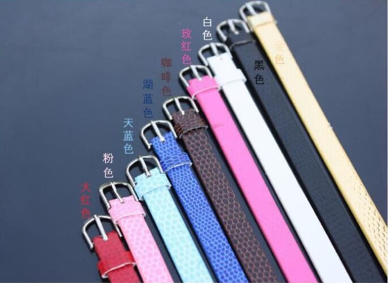 Wholesale 50pcs Adjustable Snake Strap Blank Faux Leather | Etsy