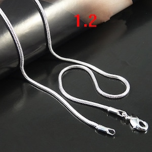 Wholesale 16'' 25pcs 1.20mm Silver Plated Snake Chain Necklaces