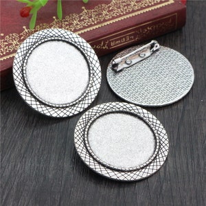 Wholesale 20pcs Handmade Filigree Wax Snake Brooch/Pin/Breast Pin Pendant Trays  -30mm Bezel Cabochon Settings - Pendant Tray Blanks