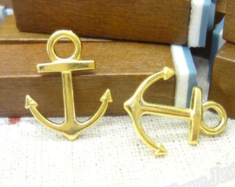 Wholesale 200pcs 19mmx15mm Golden Anchor Connector Charms Findings