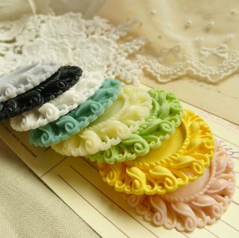 Wholesale 50pcs High Quality Vintage Resin Flower Accessories Etsy