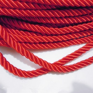 Wholesale 100Yds 5mm Round Black/Red/Brown Twist Silk Cords String Rope,Jewelry Beading String,For Bracelet & Necklace