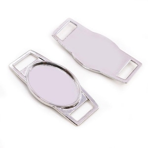 100 Sets 18mmX25mm Silver Oval Bezel Setting with Oval Clear/Transparent Glass Cabochons/Cover Cabs DIY Accessory Jewellry