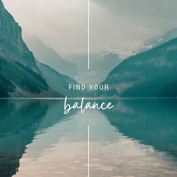 Find Your Balance Nature Inspired Digital Print