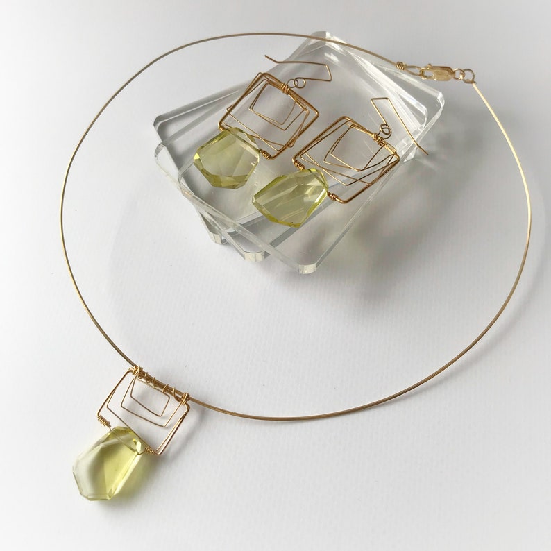 Lemon Quartz necklace image 1