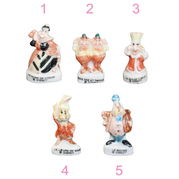 Vintage Miniature Figurine French Feve, Disney Alice in Wonderland