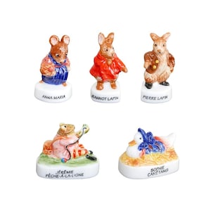 Vintage Porcelain French Feve: Beatrix Potter Prototype Figurines, Peter Rabbit Friends, Dollhouse  Miniature (1.25")